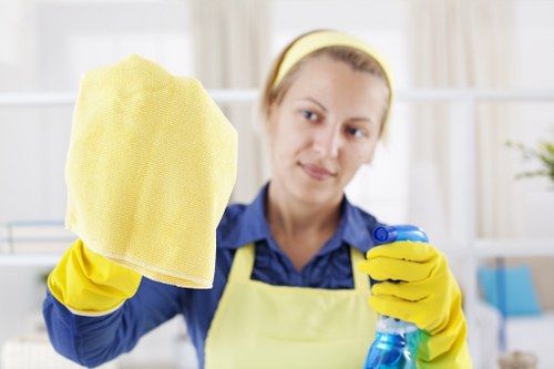Cleaning products stored and labelled safely