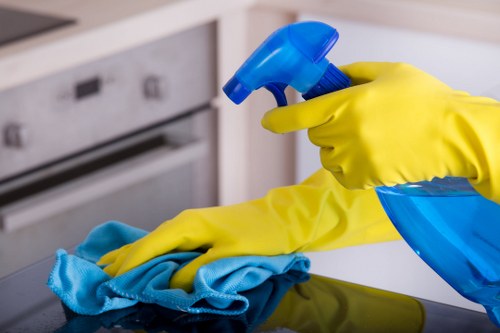 Cleaner working in a period property in W9