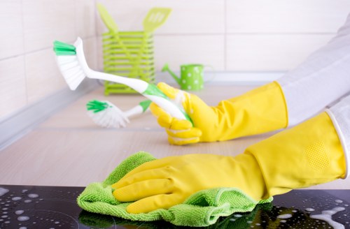 Steam cleaning process for hallway and stair carpets in W9