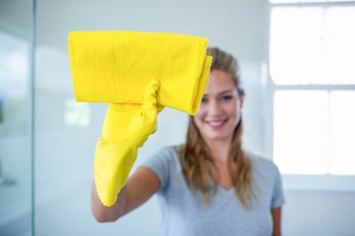 Turnover cleaning in a London short-let kitchen and living area in W9